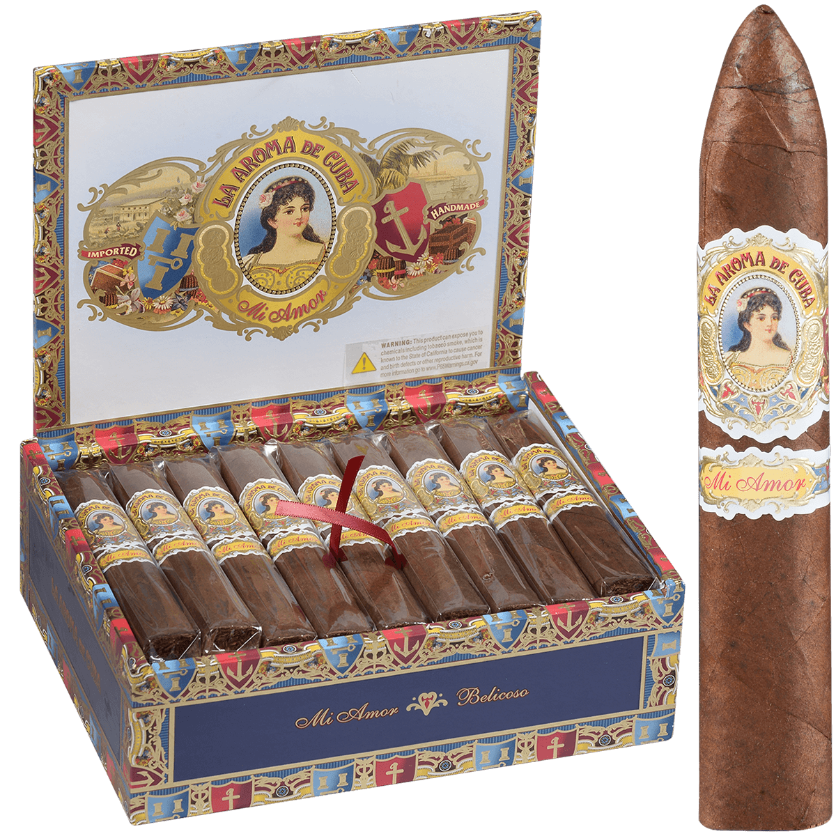 La Aroma De Cuba Mi Amor Belicoso 25 Ct. Box 5.50X54