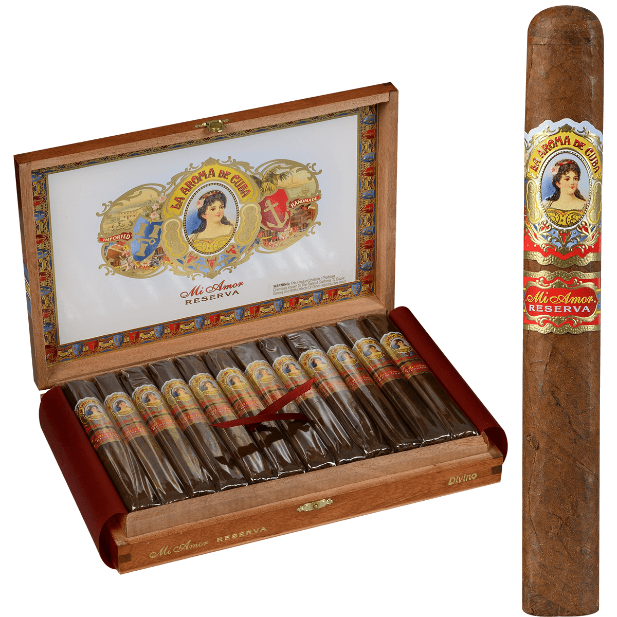 La Aroma De Cuba Mi Amor Reserva Divino (Toro) 24 Ct. Box 6.25X52