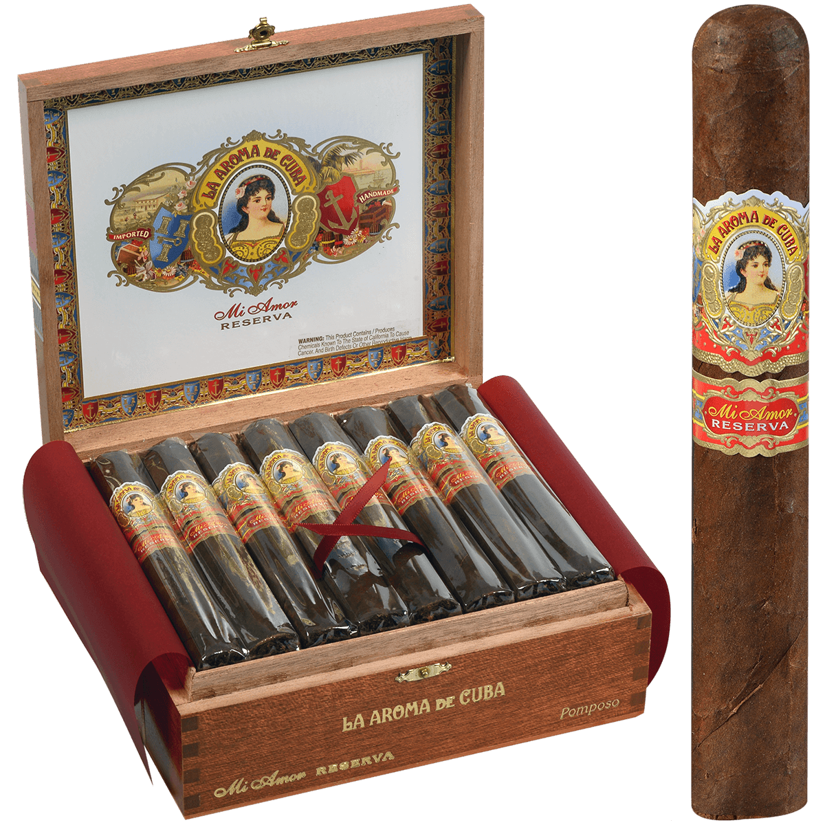 La Aroma De Cuba Mi Amor Reserva Pomposo 24 Ct. Box 6.50X60