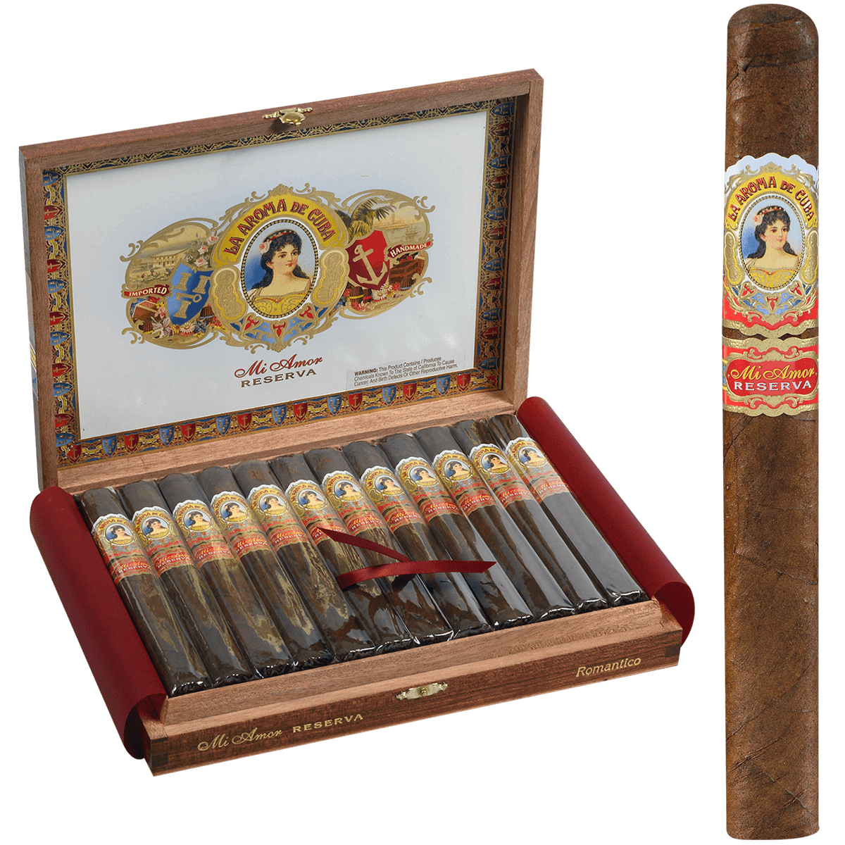 La Aroma De Cuba Mi Amor Reserva Romantico (Churchill) 24 Ct. Box 6.87X50