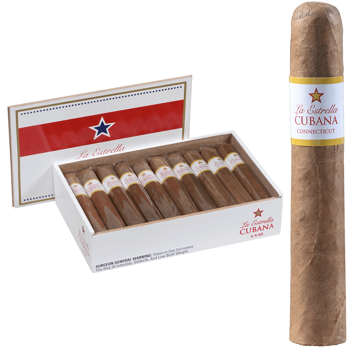 La Estrella Cubana Connecticut Gigante 20 Ct. Box 6.00X60