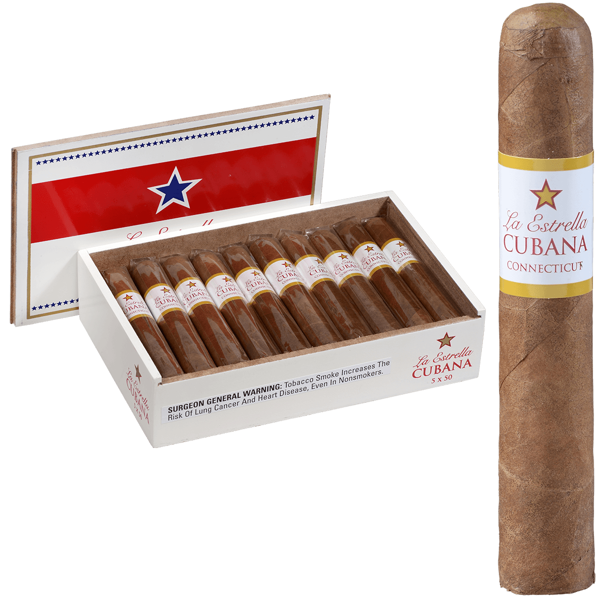 La Estrella Cubana Connecticut Robusto 20 Ct. Box 5.00X50