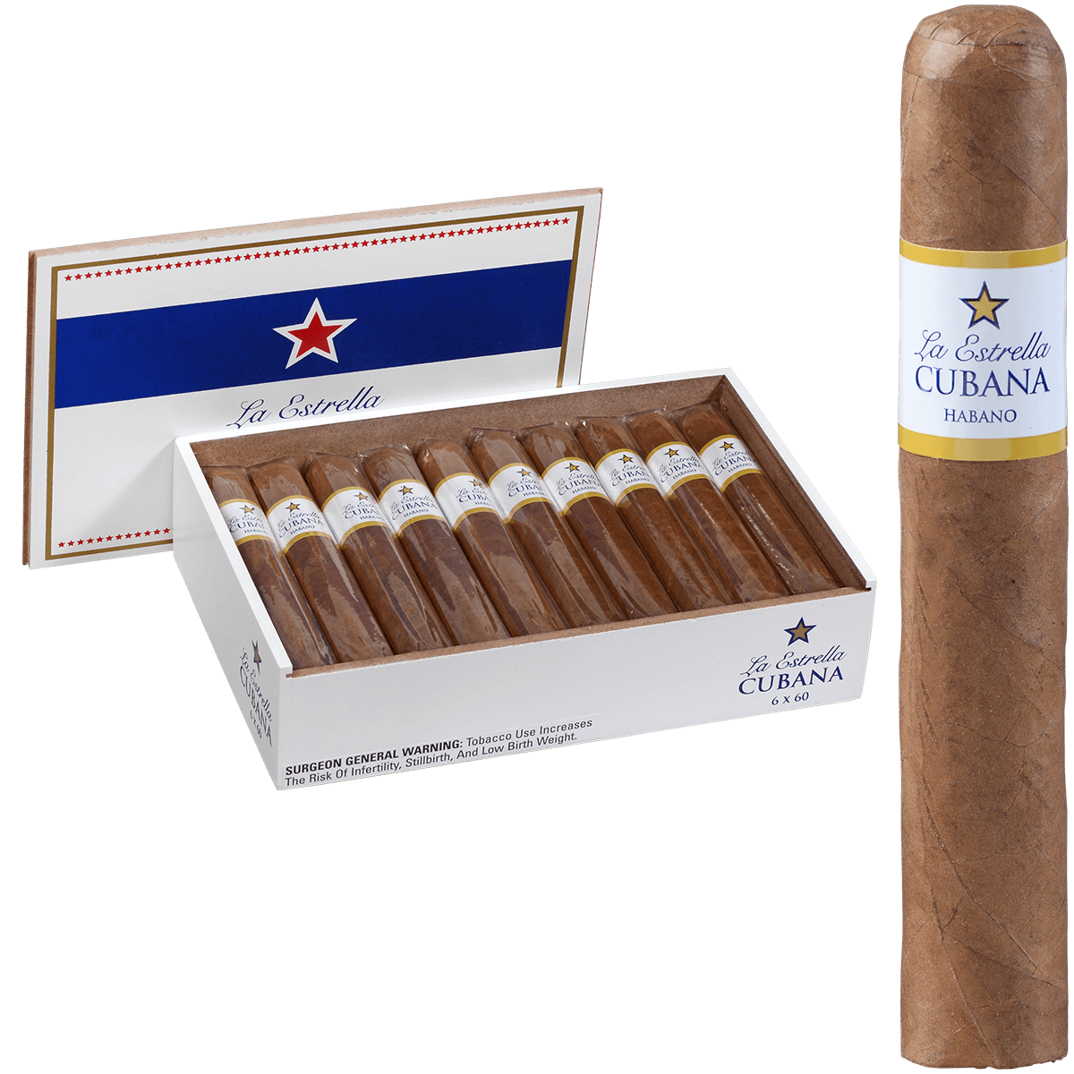 La Estrella Cubana Habano Gigante 20 Ct. Box 6.00X60