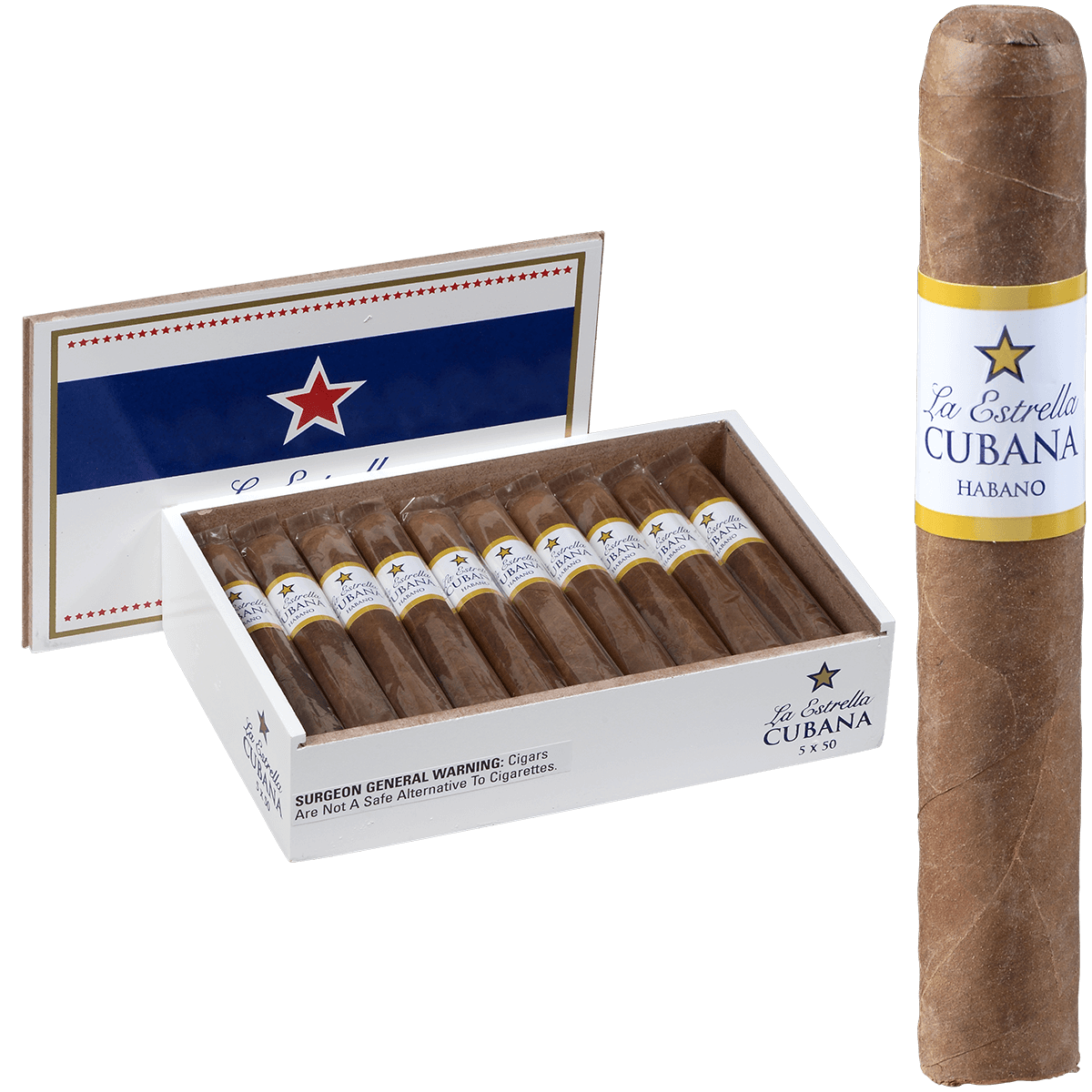 La Estrella Cubana Habano Robusto 20 Ct. Box 5.00X50