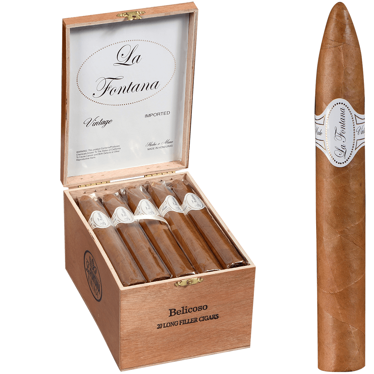 La Fontana Vintage Belicoso 20 Ct. Box 6.18X54/42