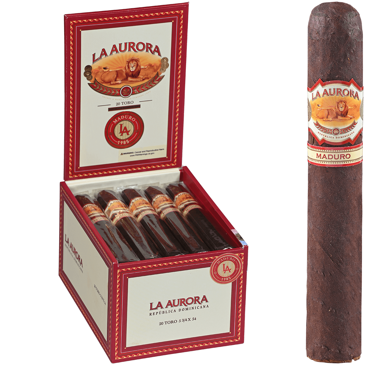 La Aurora 1985 Maduro Toro 20 Ct. Box 5.75X54