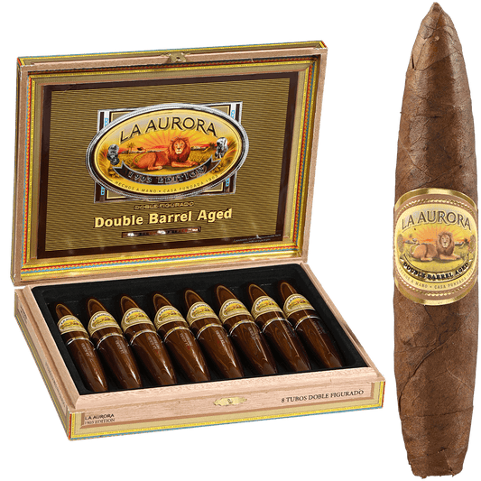 La Aurora Preferido Double Barrel Aged Tubos 8 Ct. Box 5.00X54