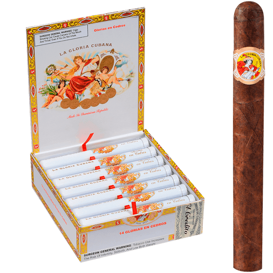 La Gloria Cubana En Cedros Natural Tubes 14 Ct. Box 6.75X48