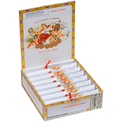 La Gloria Cubana En Cedros Natural Tubes 14 Ct. Box 6.75X48