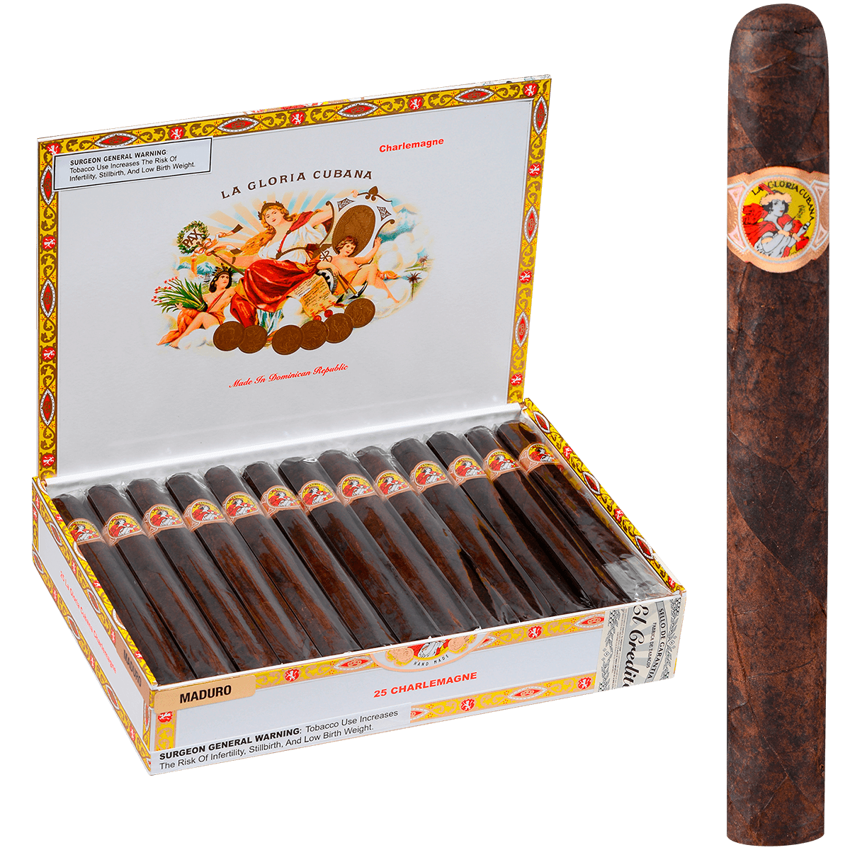 La Gloria Cubana Charlemagne Maduro 25 Ct. Box 7.25X54