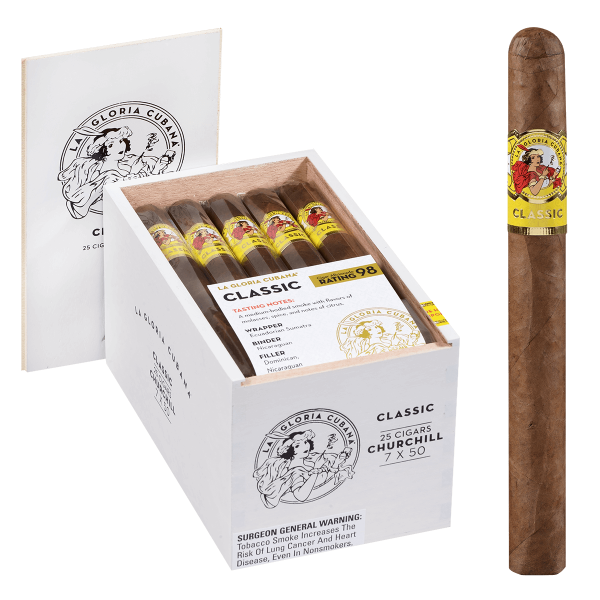 La Gloria Cubana Churchill Natural 25 Ct. Box 7.00X50
