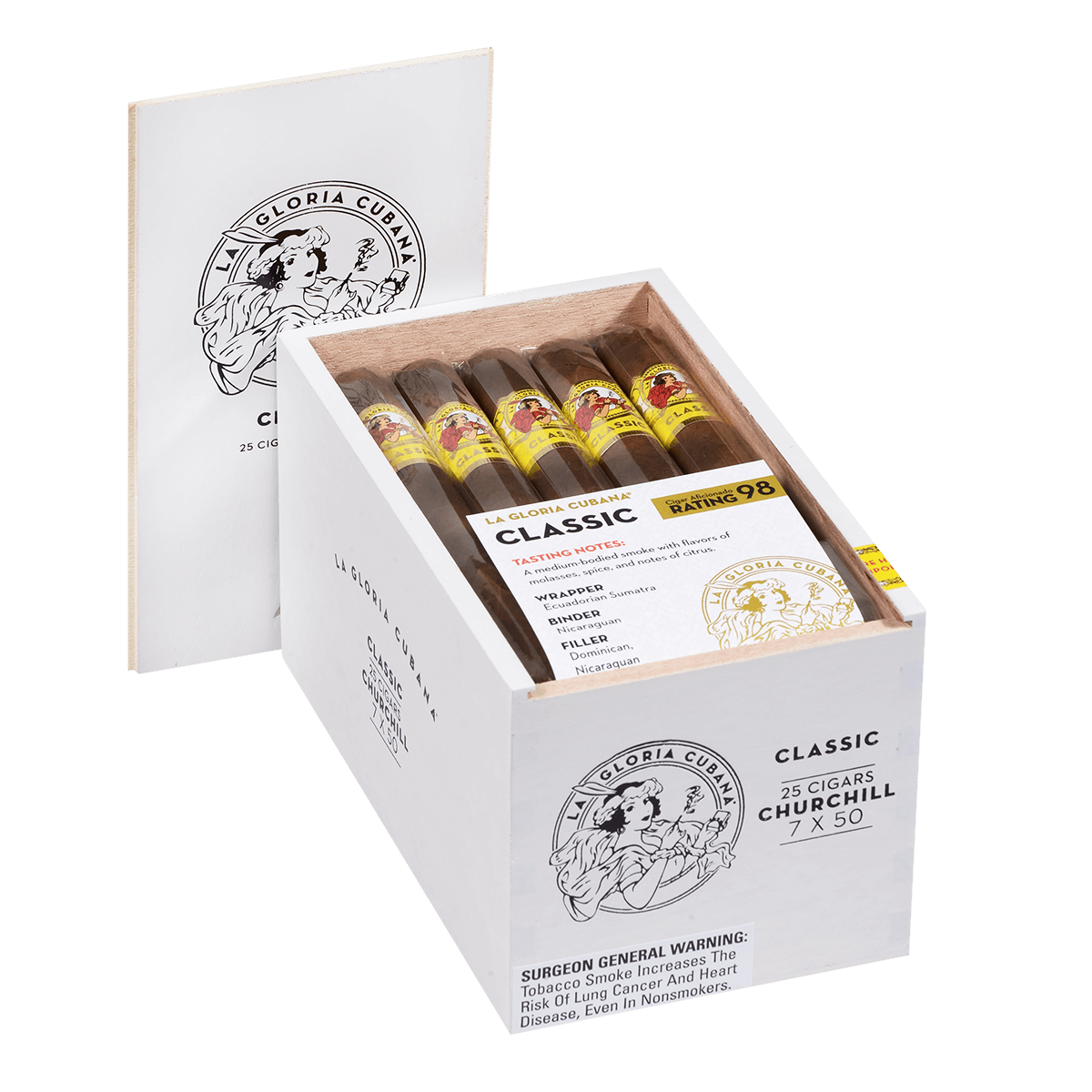La Gloria Cubana Churchill Natural 25 Ct. Box 7.00X50