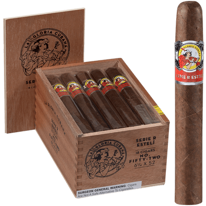La Gloria Cubana Serie R Esteli No. Fifty-Two 18 Ct. Box 6.00X52