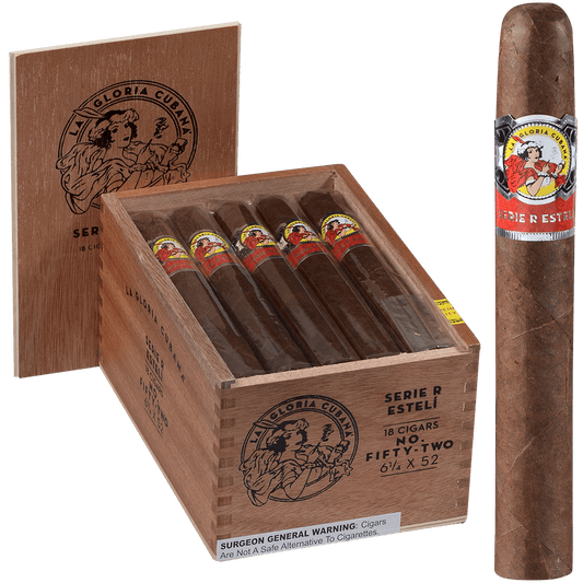 La Gloria Cubana Serie R Esteli No. Fifty-Two 18 Ct. Box 6.00X52