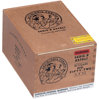 La Gloria Cubana Serie R Esteli Maduro No. Fifty-Two 18 Ct. Box 6.00X52