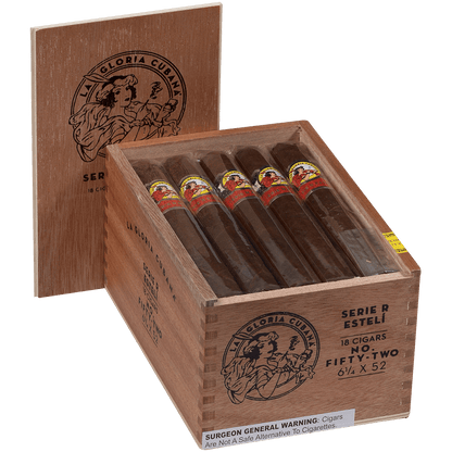 La Gloria Cubana Serie R Esteli No. Fifty-Two 18 Ct. Box 6.00X52