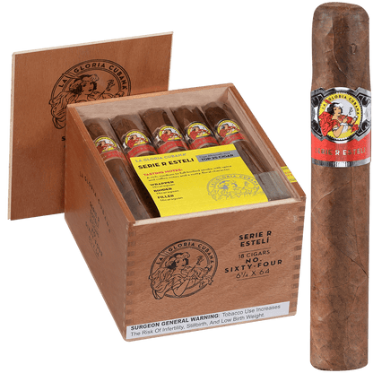 La Gloria Cubana Serie R Esteli No. Sixty-Four 18 Ct. Box 6.25X64