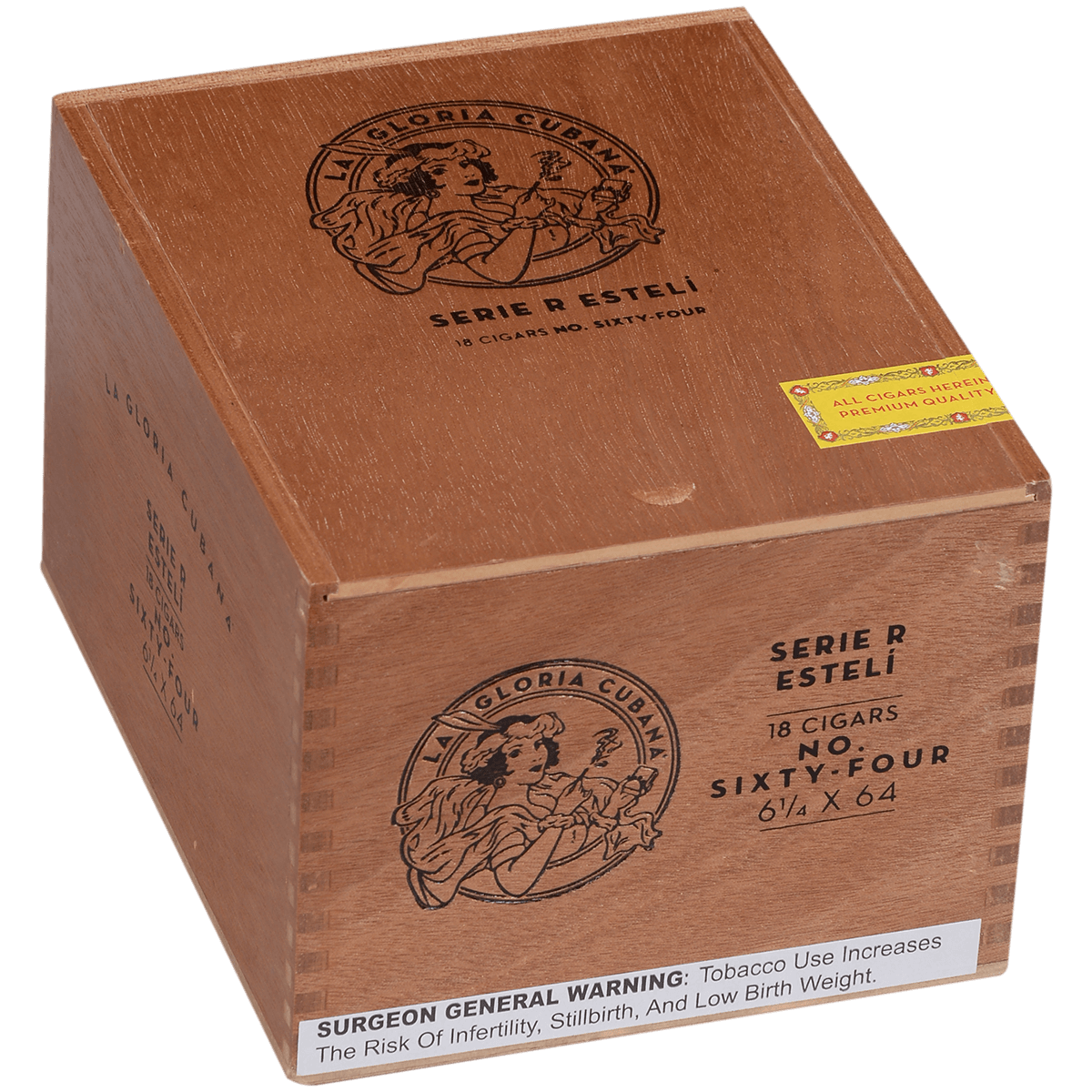 La Gloria Cubana Serie R Esteli No. Sixty-Four 18 Ct. Box 6.25X64