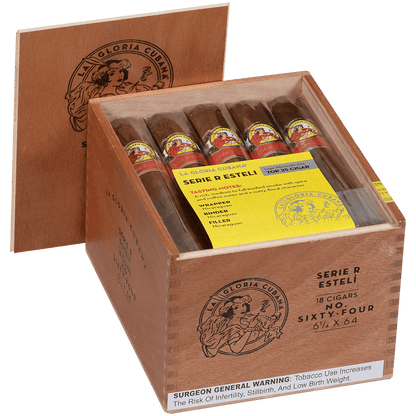 La Gloria Cubana Serie R Esteli No. Sixty-Four 18 Ct. Box 6.25X64