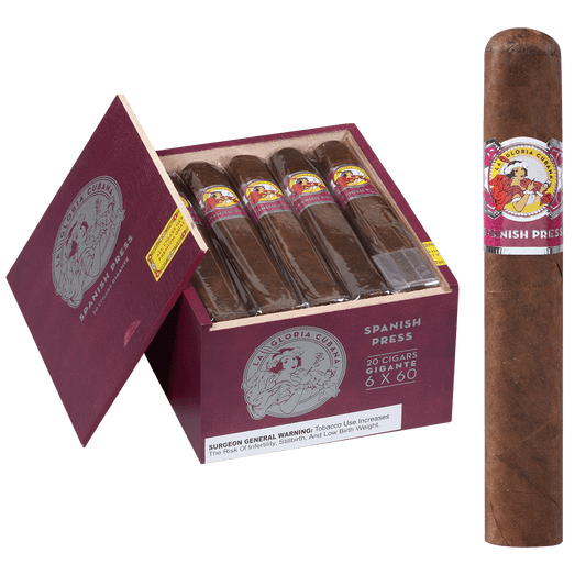 La Gloria Cubana Spanish Press Gigante 20 Ct. Box 6.00X60