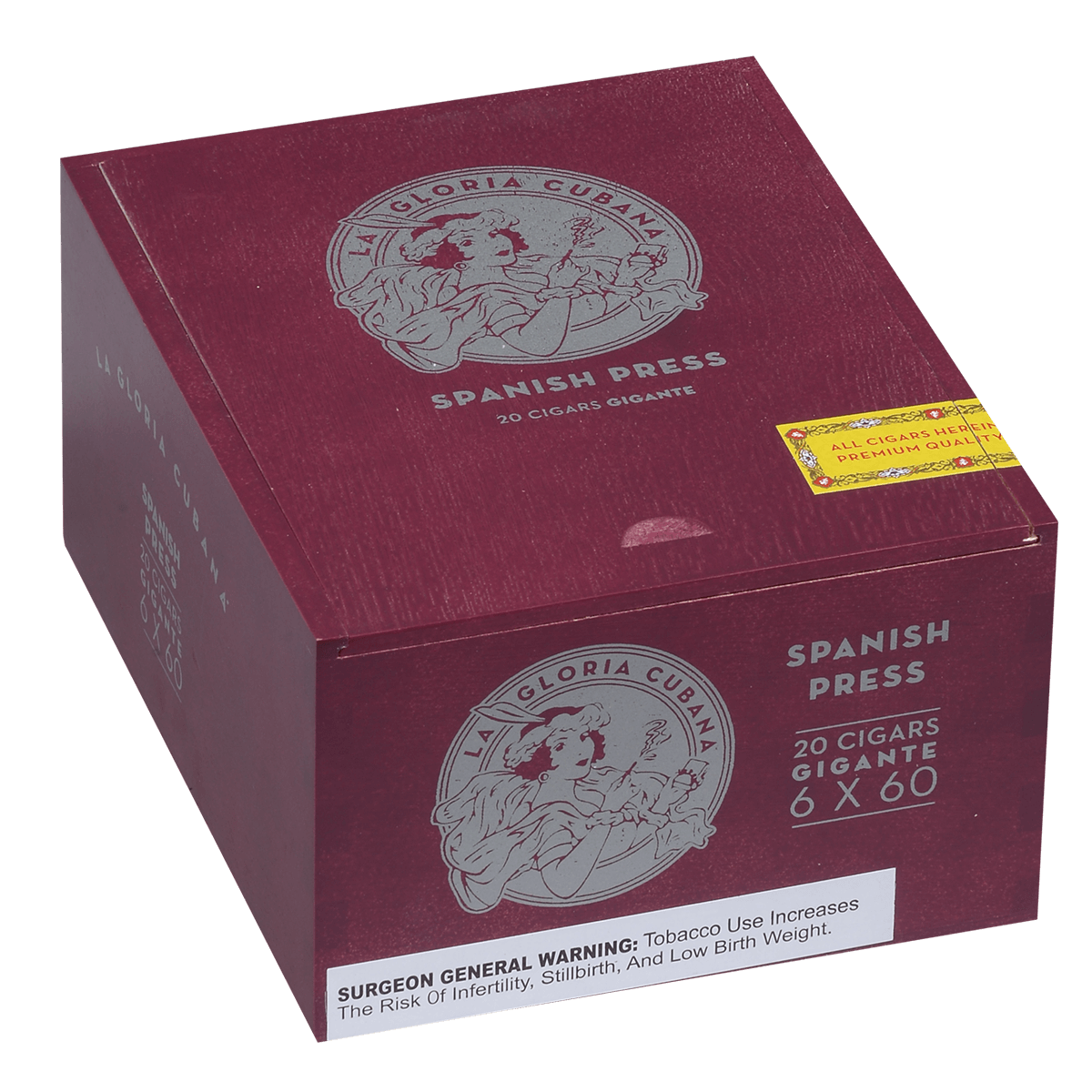 La Gloria Cubana Spanish Press Gigante 20 Ct. Box 6.00X60