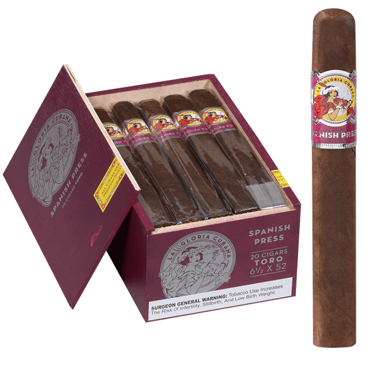 La Gloria Cubana Spanish Press Toro 20 Ct. Box 6.50X52