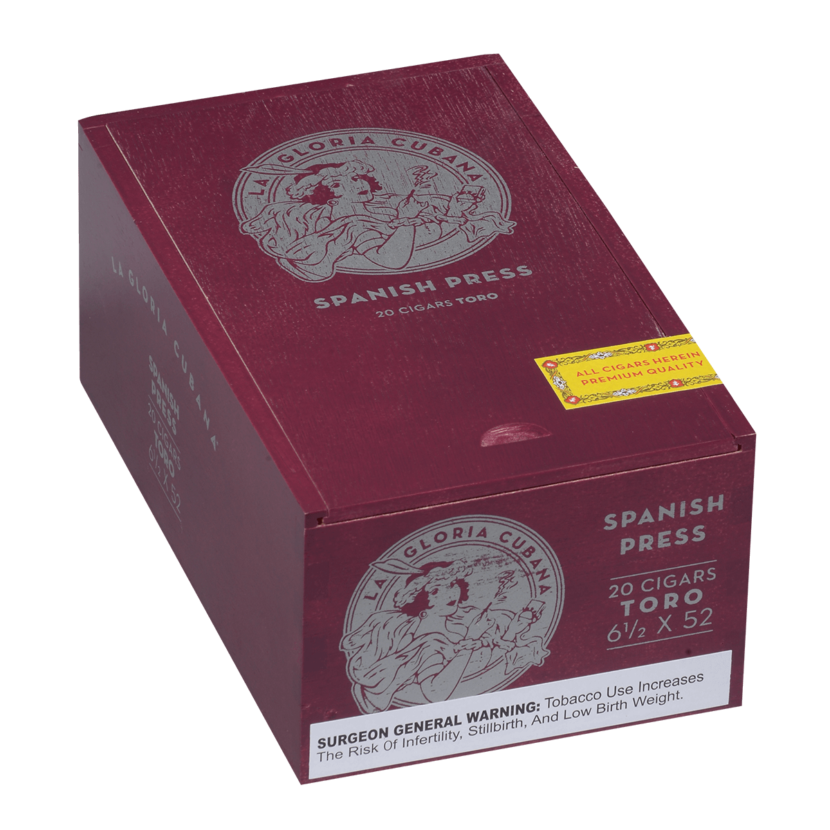 La Gloria Cubana Spanish Press Toro 20 Ct. Box 6.50X52