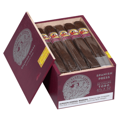 La Gloria Cubana Spanish Press Toro 20 Ct. Box 6.50X52