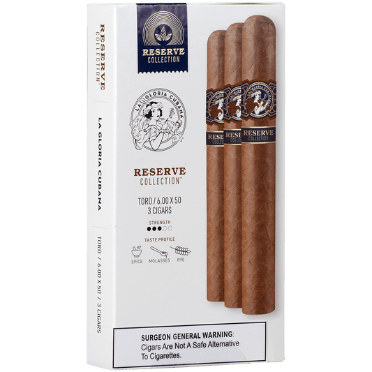 PROMO RESERVE COLLECTION LA GLORIA CUBANA TORO 3 CT. 6.00X50
