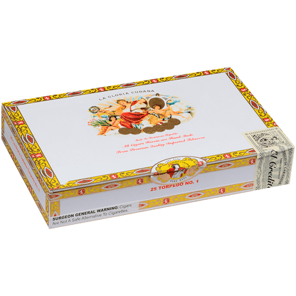 La Gloria Cubana Torpedo #1 Natural 25 Ct. Box 6.50X52