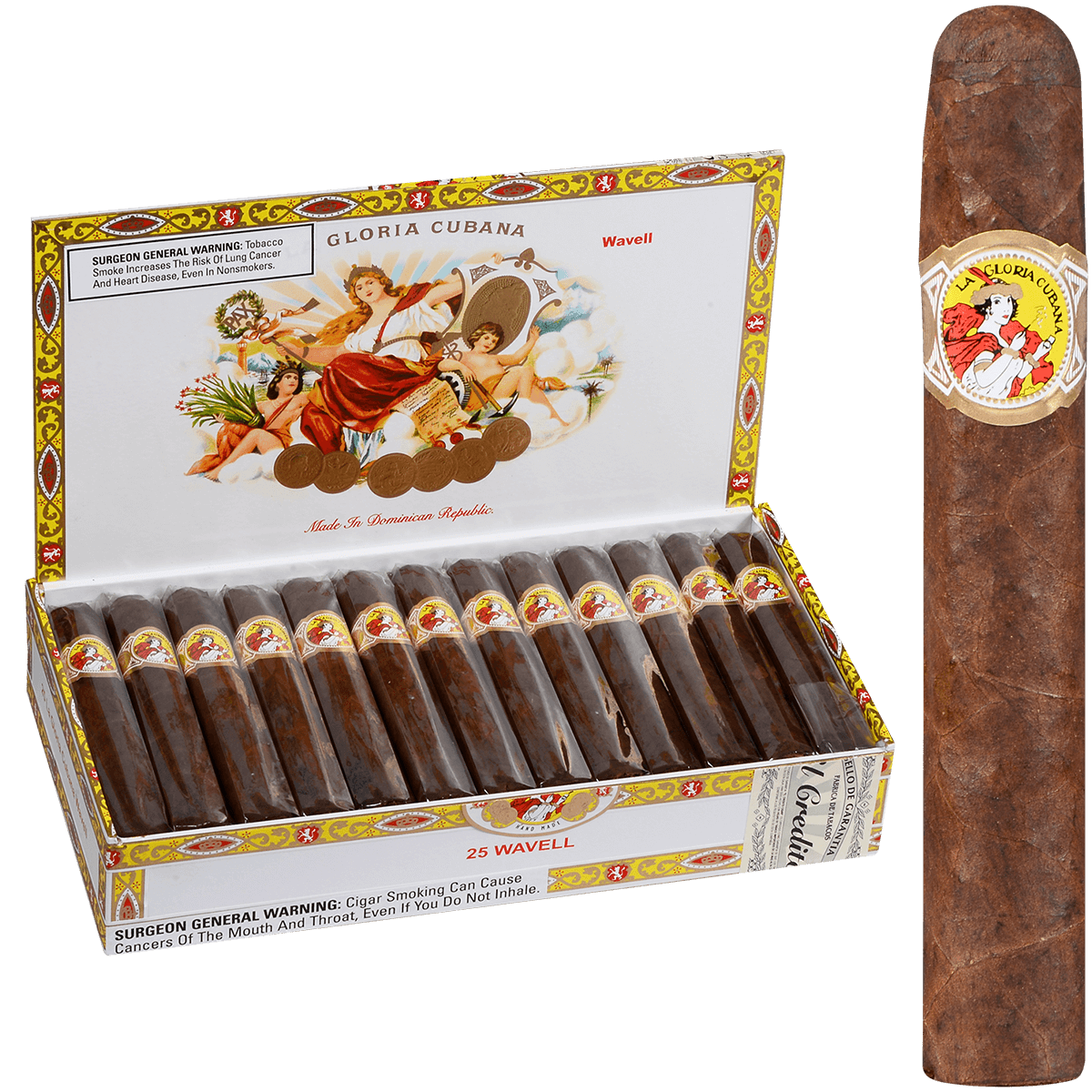 La Gloria Cubana Wavell Natural 25 Ct. Box 5.00X50