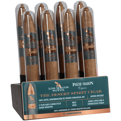 Los Magos Sotol Infused Desert Spirit Torpedo By Payne Mason 16 Ct. Display Kit 6.00X50