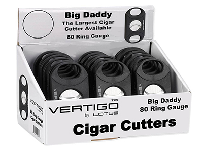 Vertigo Cigar Cutter Big Daddy 80 Ring Gauge 18Ct Display