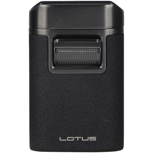 Lighter Lotus Brawn Quad Torch Table Lighter Black Crackle Gunmetal