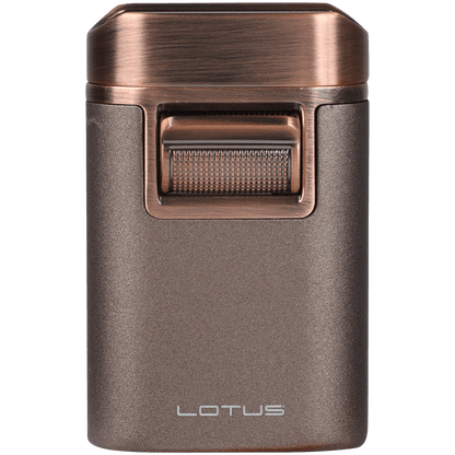 Lighter Lotus Brawn Quad Torch Table Lighter Brown Crackle Copper