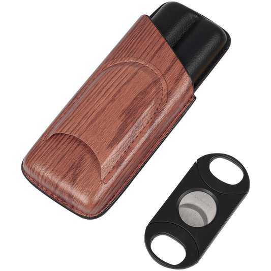 Cigar Case Lotus 62G With 64G Cutter Wood Design Gift Set