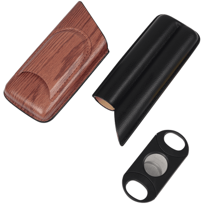 Cigar Case Lotus 62G With 64G Cutter Wood Design Gift Set