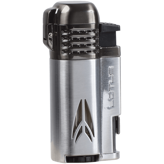 Lighter Lotus Defiant Quad Tinpoint Torch Chrome Gunmetal