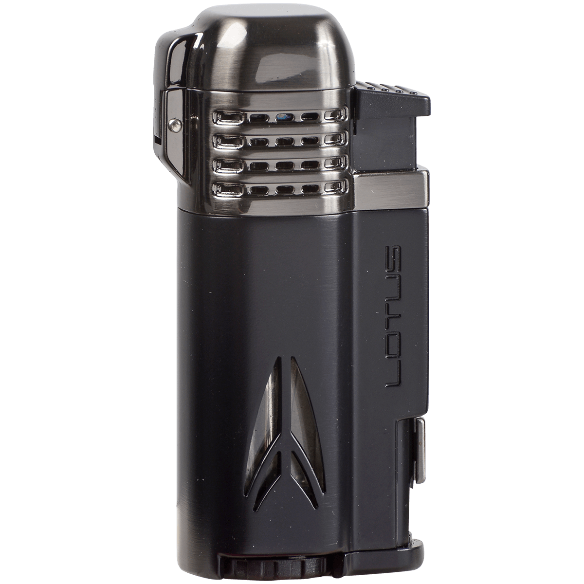 Lighter Lotus Defiant Quad Tinpoint Torch Black Gunmetal