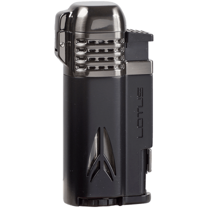 Lighter Lotus Defiant Quad Tinpoint Torch Black Gunmetal