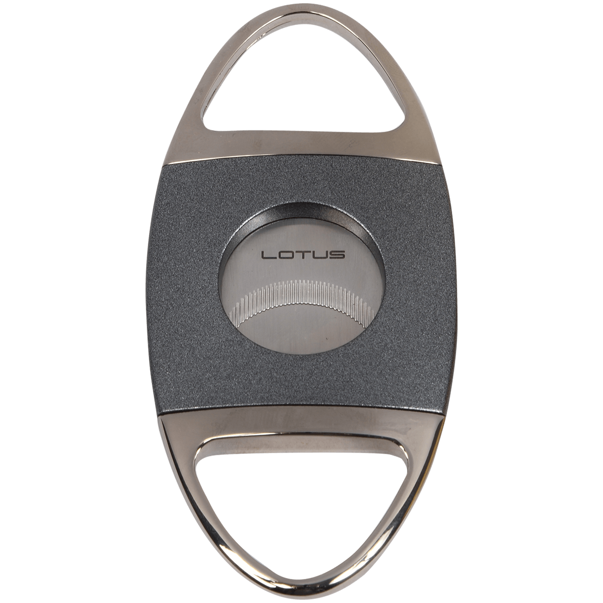 Cigar Cutter Lotus Jaws 58 Ring Gauge Serrated Gray Gunmetal