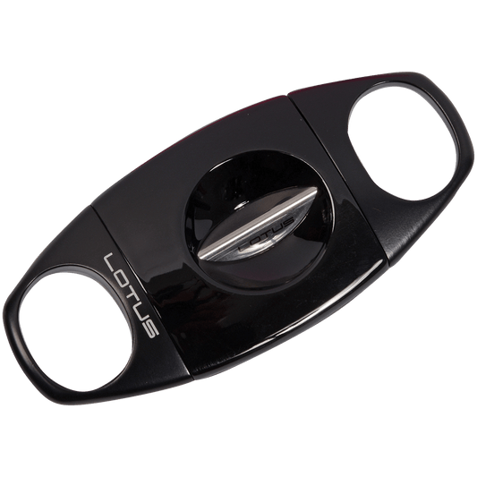 Lotus Cigar Cutter Jaws Black Serrated Guillotine V Cut 64 Gauge