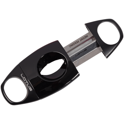 Lotus Cigar Cutter Jaws Black Serrated Guillotine V Cut 64 Gauge