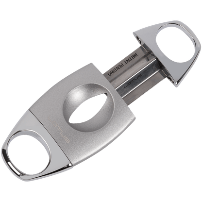 Lotus Cigar Cutter Jaws Chrome Serrated Guillotine V Cut 64 Gauge