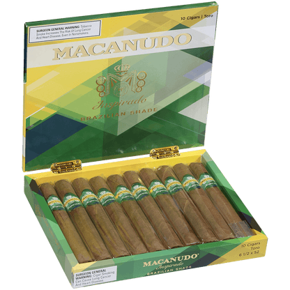 Limited Edition Macanudo Inspirado Brazilian Shade Toro 10 Ct. Box 6.25X52