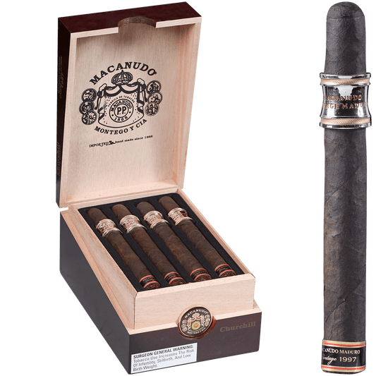 Macanudo Maduro Vintage 1997 Churchill (Metal Band) 12 Ct. Box 7.00X49