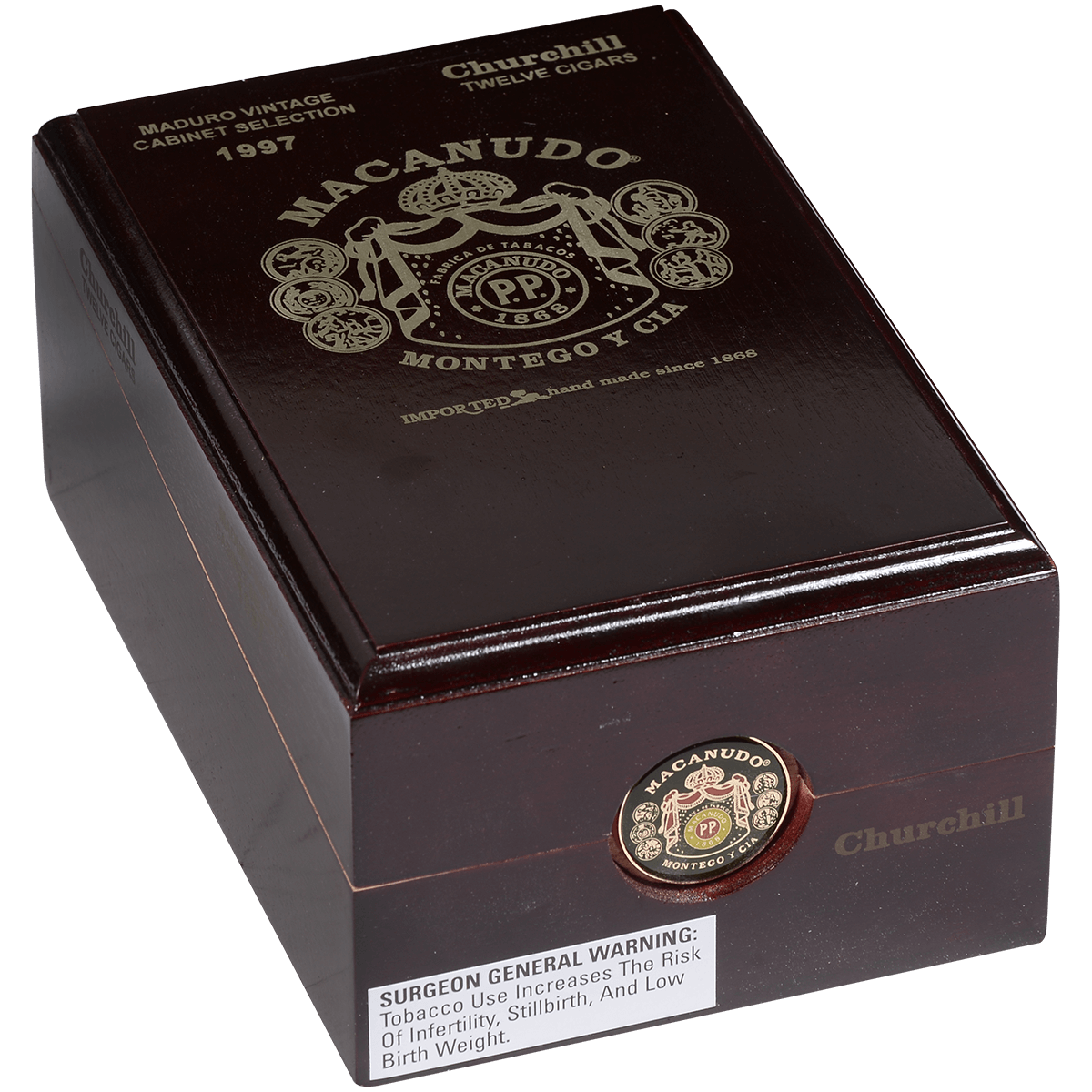 Macanudo Maduro Vintage 1997 Churchill (Metal Band) 12 Ct. Box 7.00X49