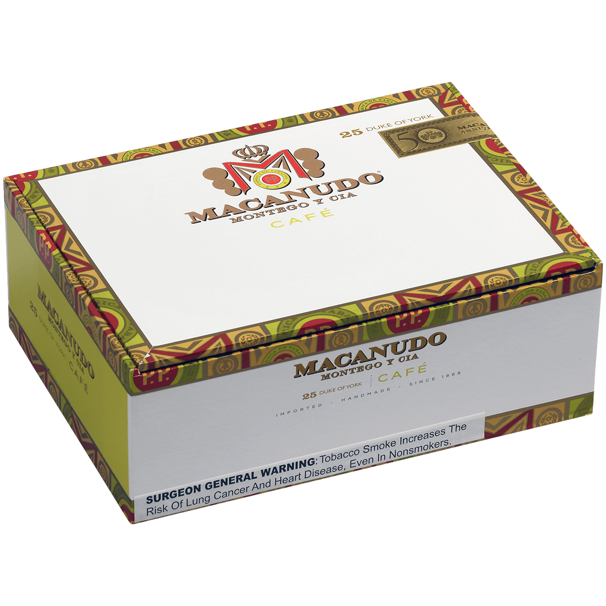 Macanudo Cafe Duke Of York 25 Ct. Box 5.25X54