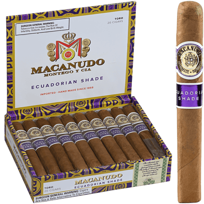 MACANUDO ECUADORIAN SHADE TORO BOX PRESSED 20 CT. BOX 6X50
