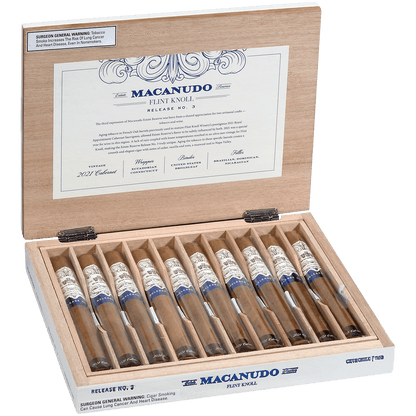 Limited Edition Macanudo Estate Reserve Flint Knoll No. 3 Churchill 10 Ct. Box 7.00X52